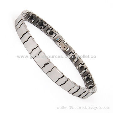 Fashionable Style Tungsten Bracelet for Men, Can Insert Healthy Elements, Nickel- and Lead-free